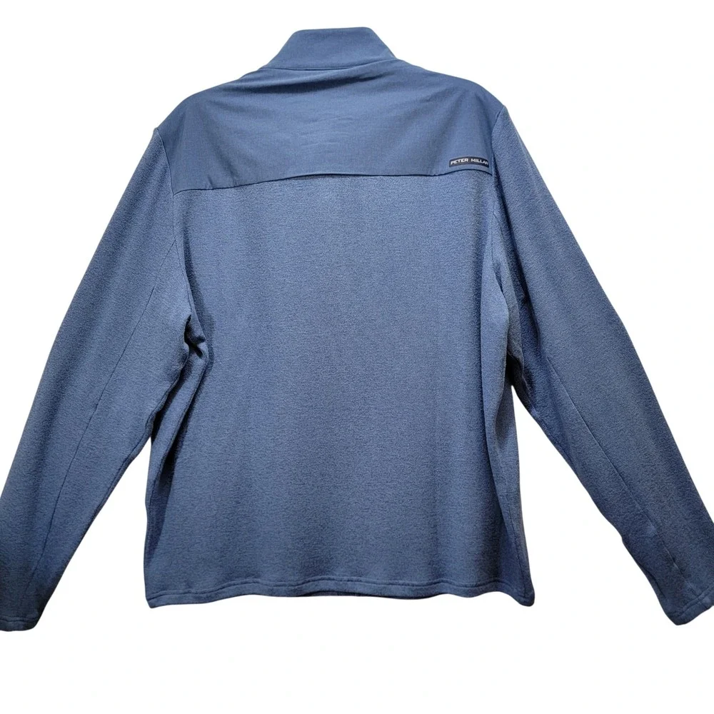 NEW Peter Millar Solstice Performance Hybrid Full-Zip Cardigan OceanBlue Mens XL